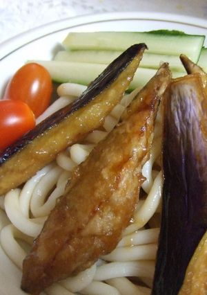 夏にぴったり☆揚げなすの冷製うどん-レシピのメイン写真