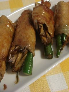 ☆舞茸といんげんの豚肉巻き☆-レシピのメイン写真