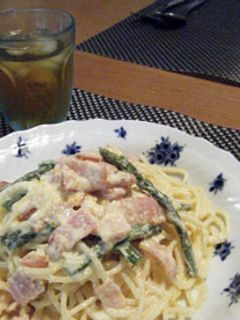 冷製パスタ☆温泉タマゴでカルボナーラ-レシピのメイン写真