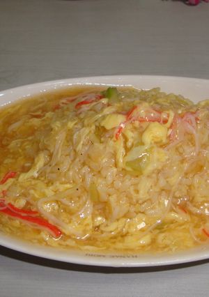 カニカマ入り黄金あんかけチャーハン-レシピのメイン写真