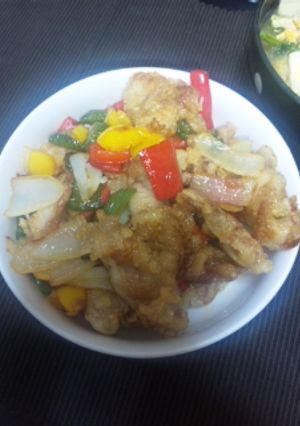 鶏かわの甘酢和え　酢豚風-レシピのメイン写真