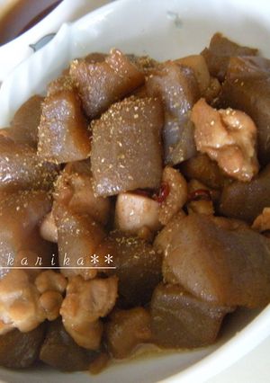 鶏肉とこんにゃくの甘辛炒め-レシピのメイン写真