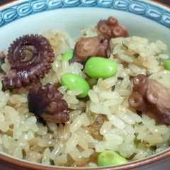 たこ＆枝豆のおこわ-レシピのメイン写真