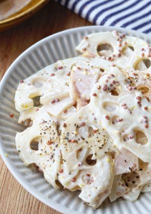 5分で☆蓮根とハムのマスタードマヨサラダ-レシピのメイン写真