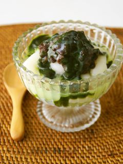 夏のデザート♪氷白玉の抹茶ミルクがけ-レシピのメイン写真