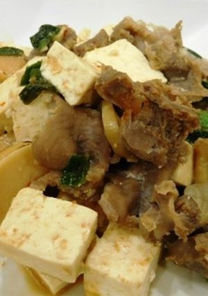 鶏の砂肝と豆腐の甘辛煮-レシピのメイン写真