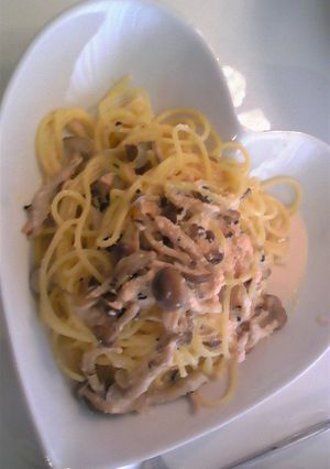 明太子としめじのクリームパスタ-レシピのメイン写真