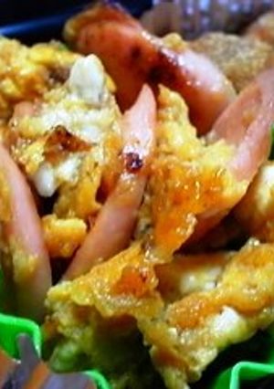 簡単！魚肉ソーセージの卵とじ-レシピのメイン写真