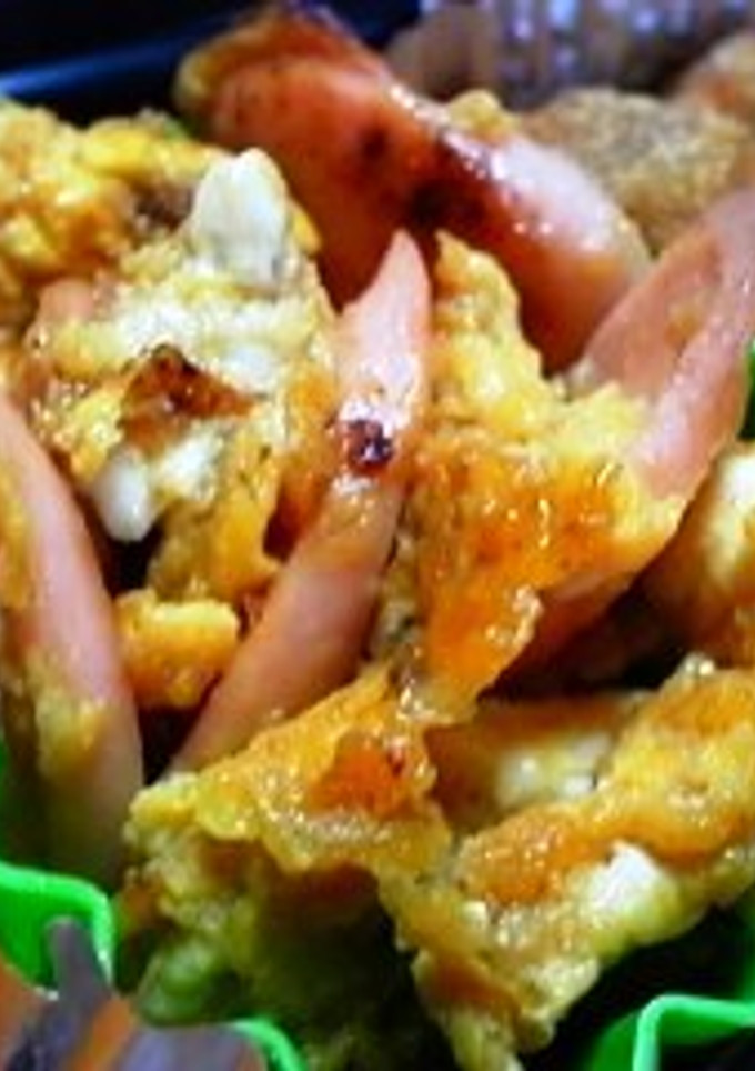 簡単！魚肉ソーセージの卵とじ-レシピのメイン写真