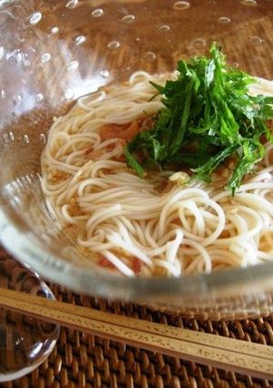 さっぱり♪梅みょうがそうめん-レシピのメイン写真