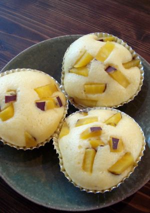 ホットケーキミックスでさつまいも蒸しパン-レシピのメイン写真