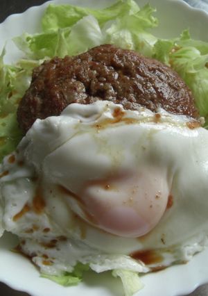 すき焼きのタレで☆和風ロコモコ-レシピのメイン写真