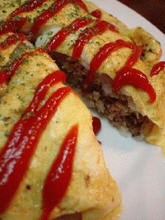残ったハンバーグで「ポテトオムレツ」-レシピのメイン写真