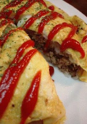 残ったハンバーグで「ポテトオムレツ」-レシピのメイン写真