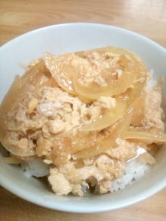カンタン!揚げ玉入りたまご丼(^◇^)-レシピのメイン写真
