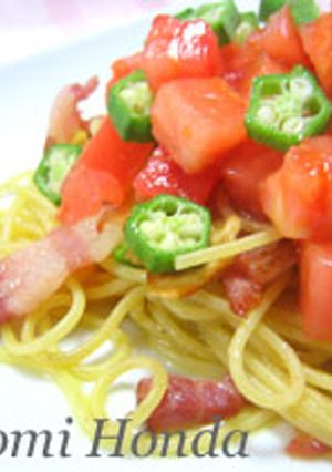 美味☆フレッシュトマトとベーコンのパスタ-レシピのメイン写真