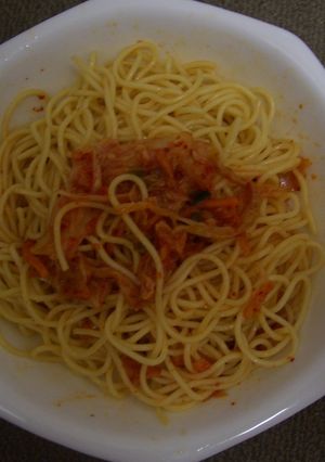 キムチ入り冷たいパスタ-レシピのメイン写真