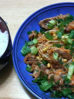 豆もやし、焼き肉キムチ炒め-レシピのメイン写真