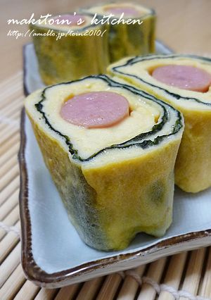 お弁当の…「ウインナー＆海苔の卵焼き」-レシピのメイン写真