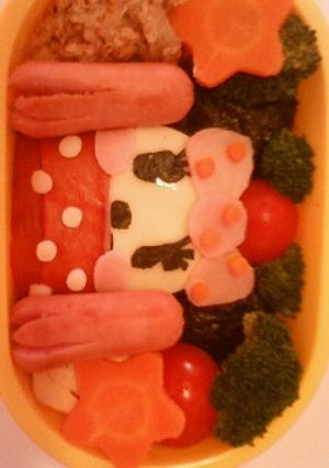 簡単☆ミニーちゃんのキャラ弁☆-レシピのメイン写真