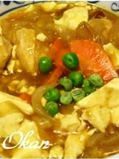 玉ねぎたっぷり☆豆腐とムネ肉のカレー煮-レシピのメイン写真