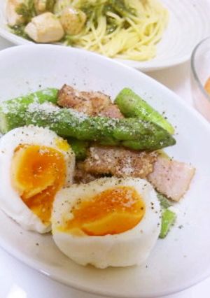 お手軽☆アスパラベーコンゆで卵-レシピのメイン写真