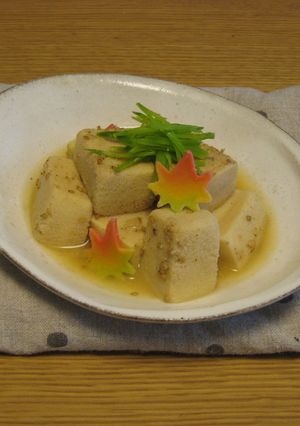 高野豆腐のごまみそ煮-レシピのメイン写真