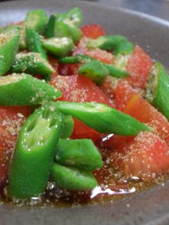 麺つゆぶっかけオクラ☆トマト-レシピのメイン写真
