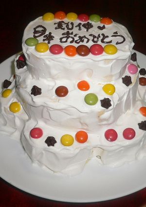 ﾛｰﾙｹｰｷでおっきいBDｹｰｷ(^^♪-レシピのメイン写真