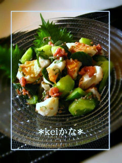 *竹輪ときゅうりの梅しそ和え*-レシピのメイン写真