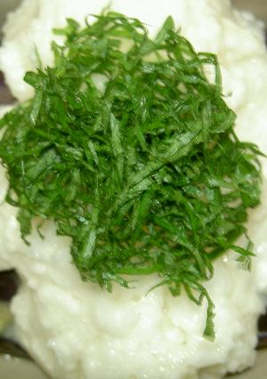 揚げ茄子の長いもしゃりしゃり-レシピのメイン写真