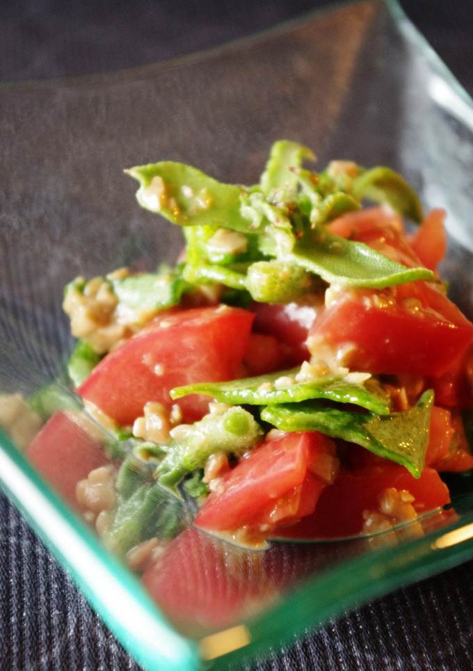 アイスプラントとトマトの納豆和え-レシピのメイン写真