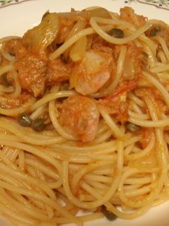 ツナ缶のトマトパスタ-レシピのメイン写真