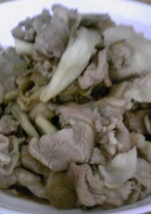 豚肉とまいたけの大葉にんにく醤油炒め-レシピのメイン写真