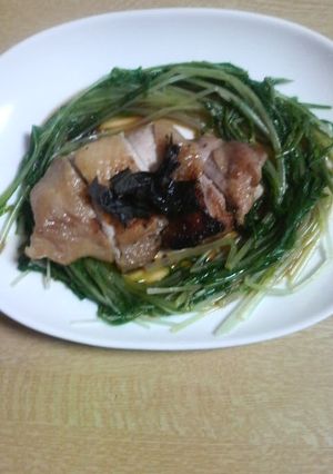 しゃきしゃき水菜のあっさり鶏ももステ～キ-レシピのメイン写真
