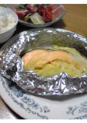 鮭のマヨホイル焼き-レシピのメイン写真