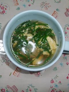 ニラと鶏肉の卵スープ-レシピのメイン写真