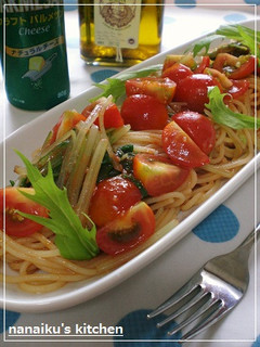 トマトと水菜の冷製パスタ-レシピのメイン写真