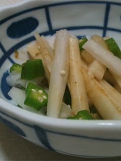 オクラと大根のワサビ麺つゆ和え-レシピのメイン写真