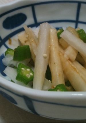 オクラと大根のワサビ麺つゆ和え-レシピのメイン写真