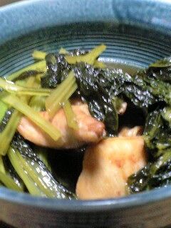 小松菜と鶏肉の煮びたし-レシピのメイン写真