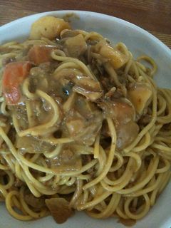 残り物カレーで簡単♪カレースパゲティ-レシピのメイン写真