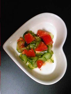 お手軽☆きゅうりとトマトの酢の物-レシピのメイン写真
