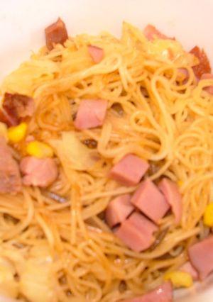 アメリカ　スパゲティで焼きそば-レシピのメイン写真