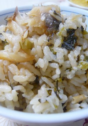 かますと野沢菜の炊き込みご飯-レシピのメイン写真