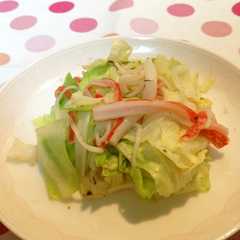 รูปของ クレソルだけ～♡かにかまとキャベツ炒め★