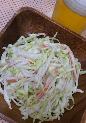 暑い日のビールと!カニカマキャベツサラダ-レシピのメイン写真