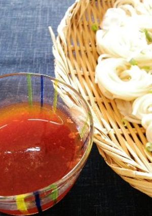 さっぱり！すりおろしトマトのつゆで素麺♪-レシピのメイン写真