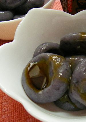 ブルーベリーの豆腐白玉団子-レシピのメイン写真