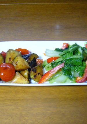 ナスとトマトのピリ辛炒め-レシピのメイン写真